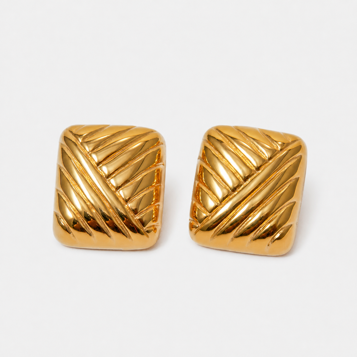 Gioiello 18K Gold-Plated Textured Drop Earrings — Gold