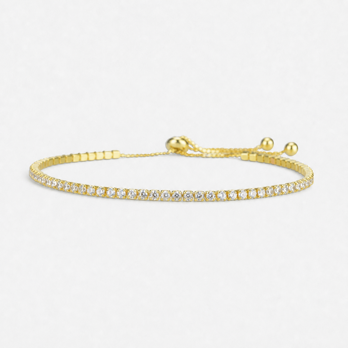 Adjustable Sapphire Tennis Bracelet — 18k Gold Vermeil