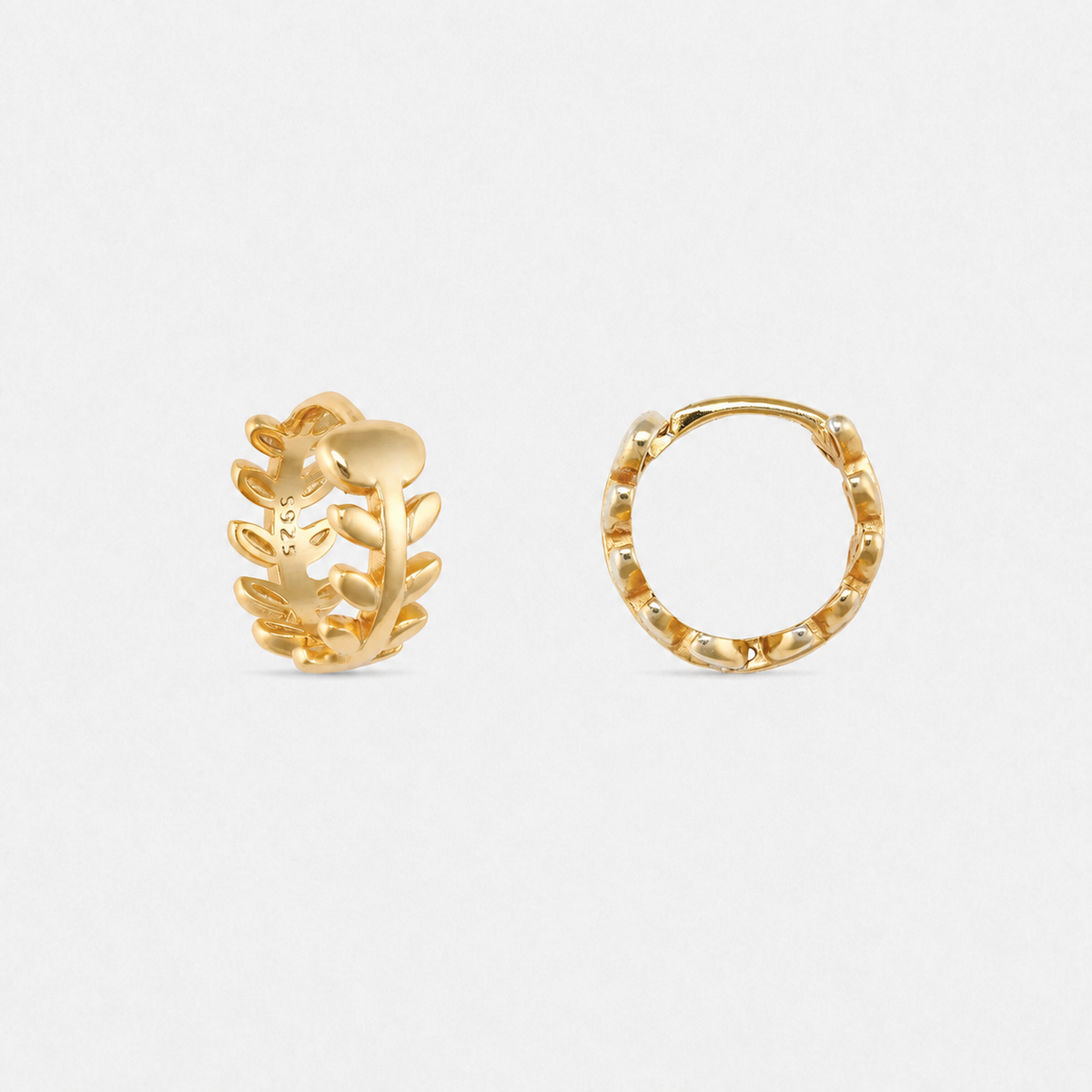 Tiny 14K Gold-Plated Huggie Hoop Earrings — Gold