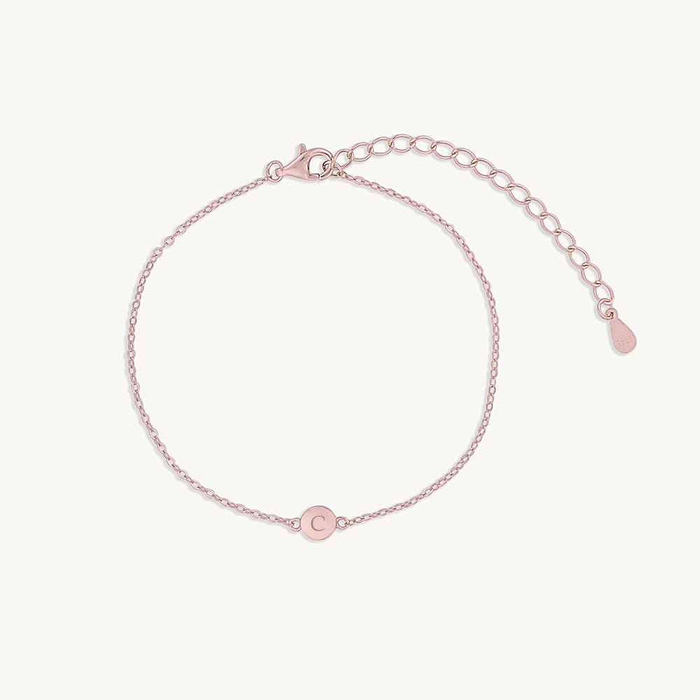 Initial dot bracelet, refined feminine jewellery