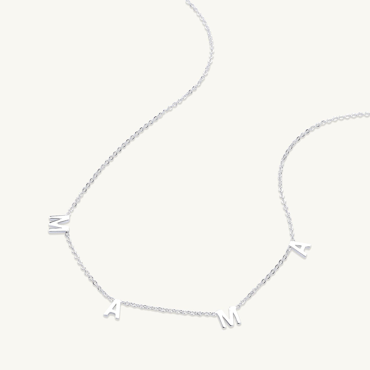 Personalised Mama necklace, refined gold vermeil