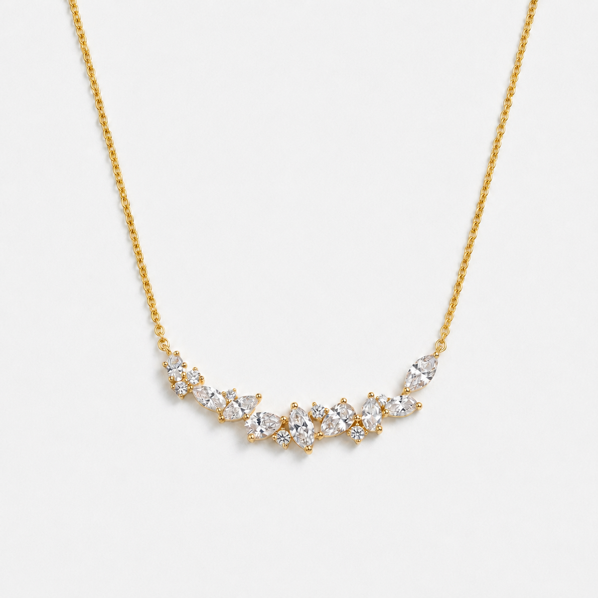 Wisteria Flower Y Necklace — Gold