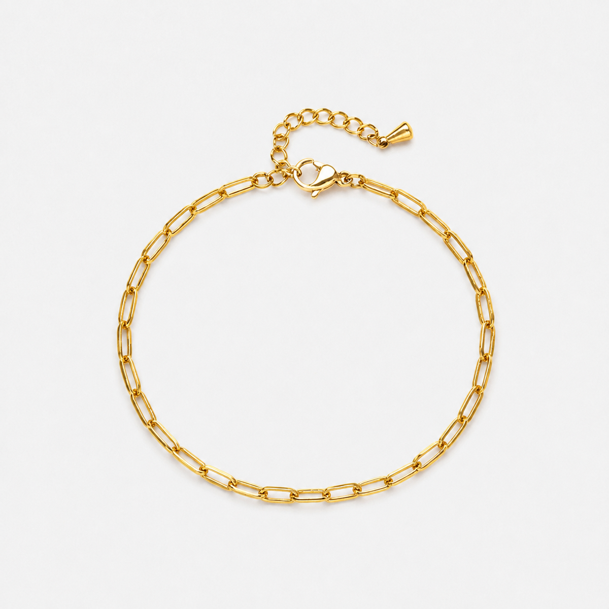 14K Gold-Plated Paperclip Chain Bracelet — Gold