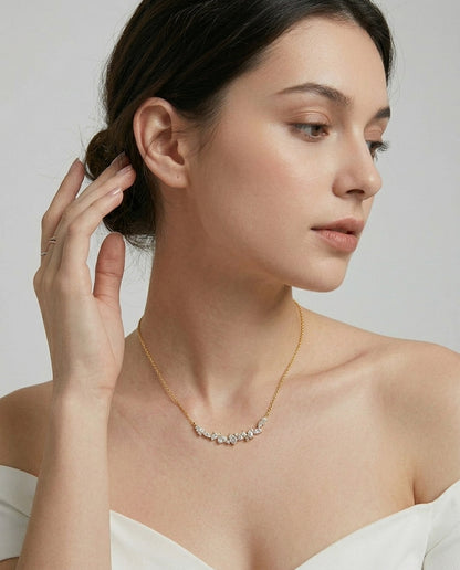 Wisteria Flower Y Necklace — 925 Sterling Silver