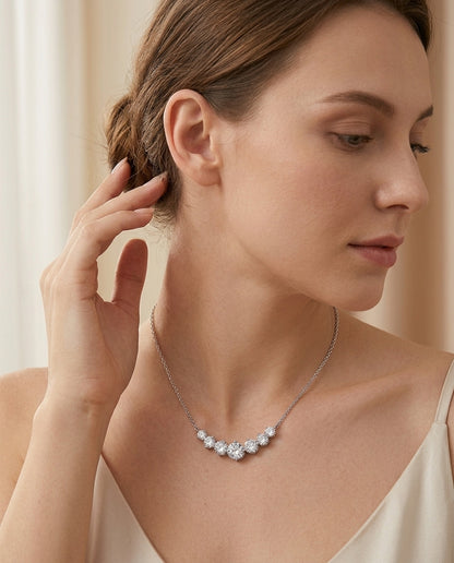 5A Zircon Pendant Necklace — 925 Sterling Silver for Women