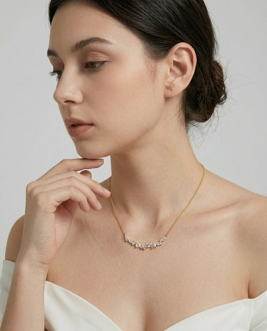Wisteria Flower Y Necklace — 925 Sterling Silver