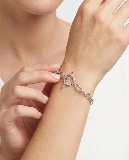 Bracelet chaîne épais en argent sterling 925 — Hypoallergénique, résistant à l'eau