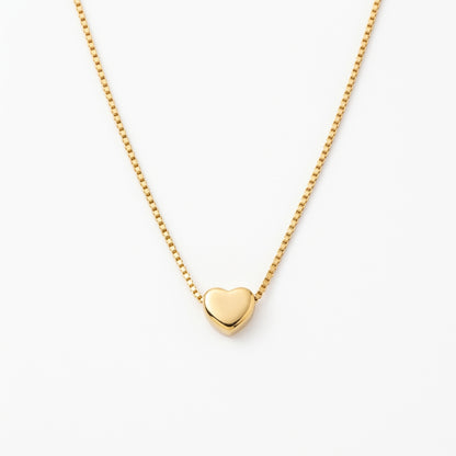 My petite heart necklace in dainty gold finish