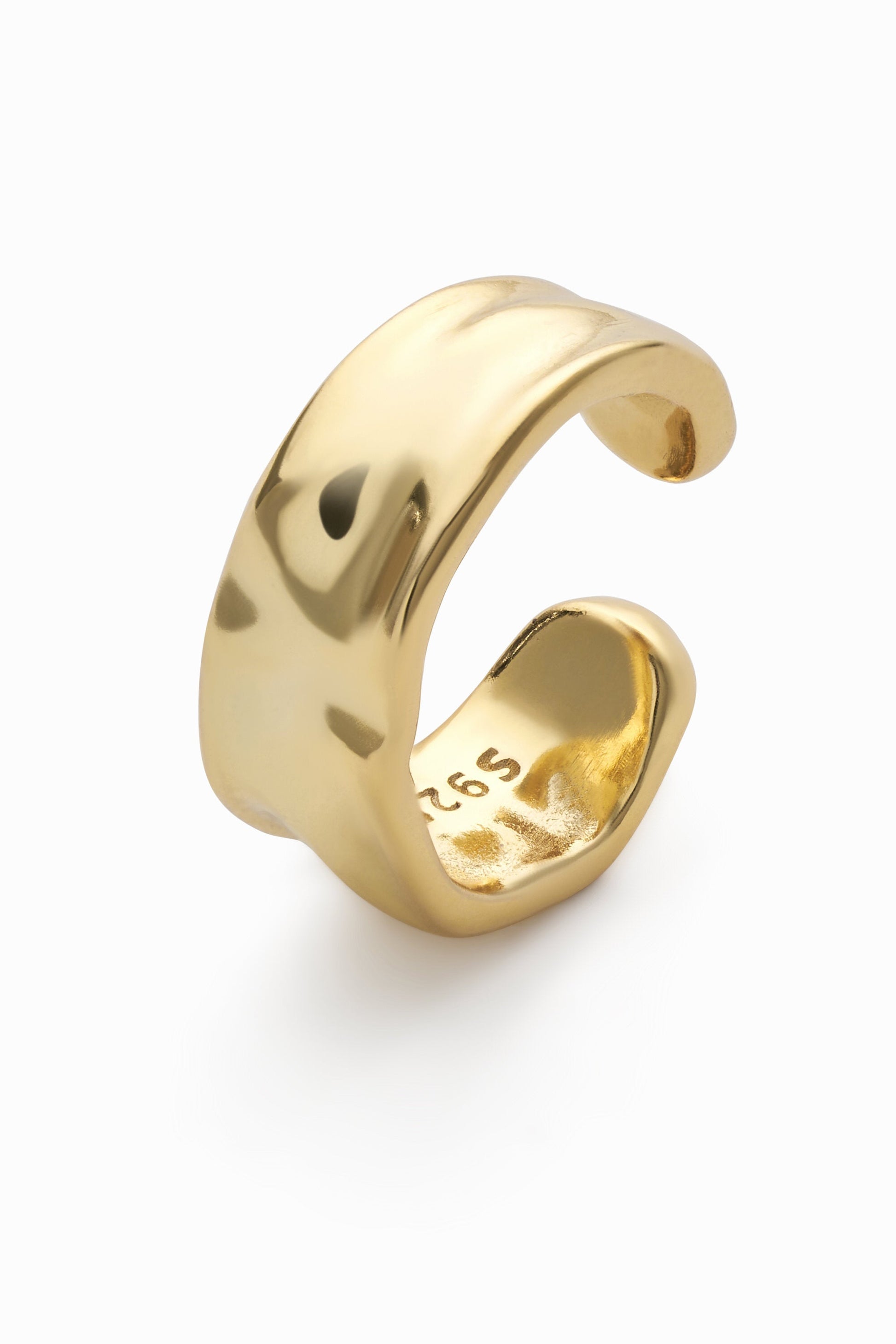 Sterling Silver Ear Cuff no piercing required 14K gold plated adjustable – Ravyena