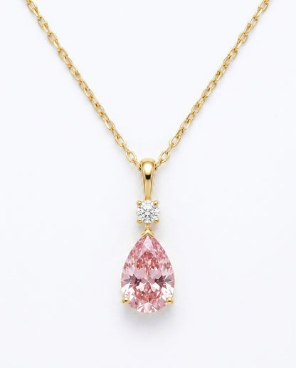 Pink Heart Necklace – 925 Sterling Silver