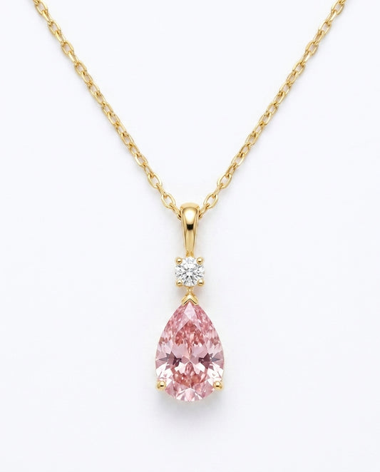 Pink Heart Necklace – 925 Sterling Silver
