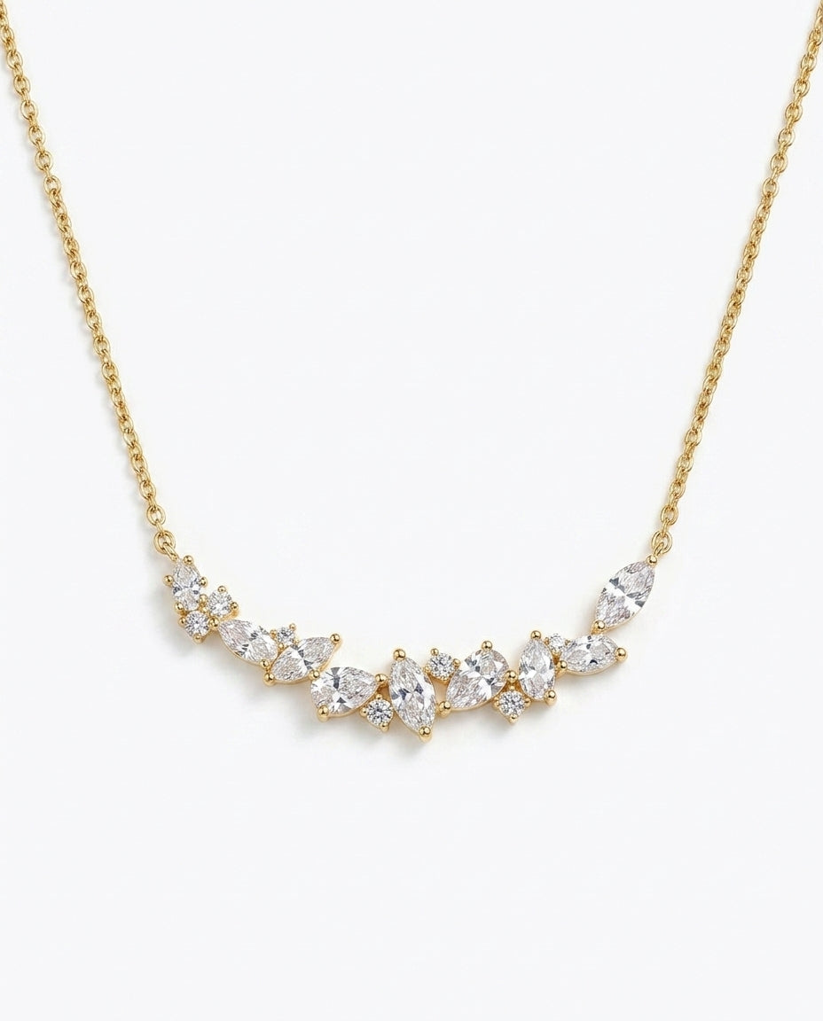 Wisteria Flower Y Necklace — 925 Sterling Silver