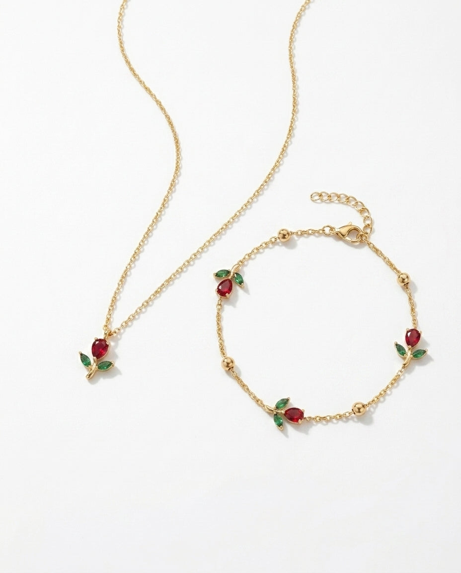 Tulip pendant necklace, a romantic feminine gift for her