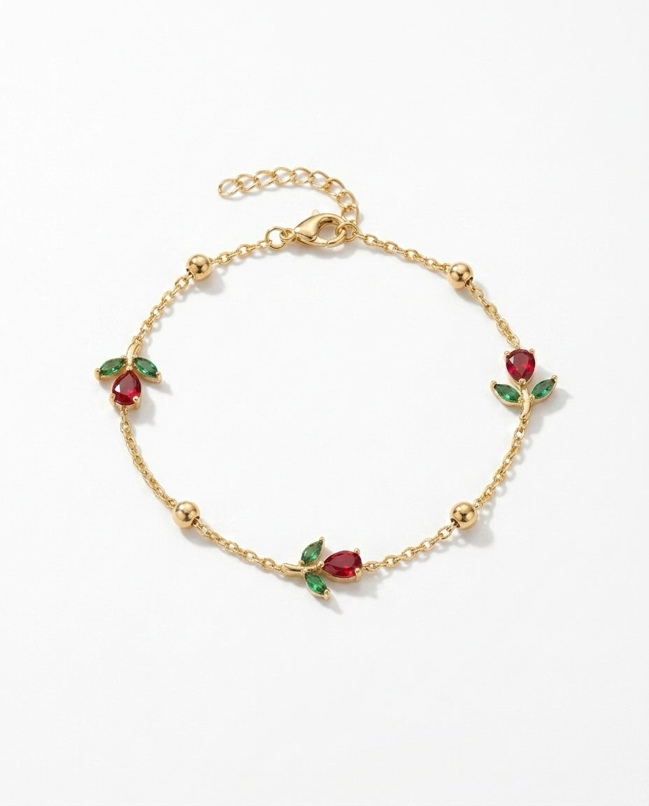 Gold tulip jewellery set styled for everyday wear
