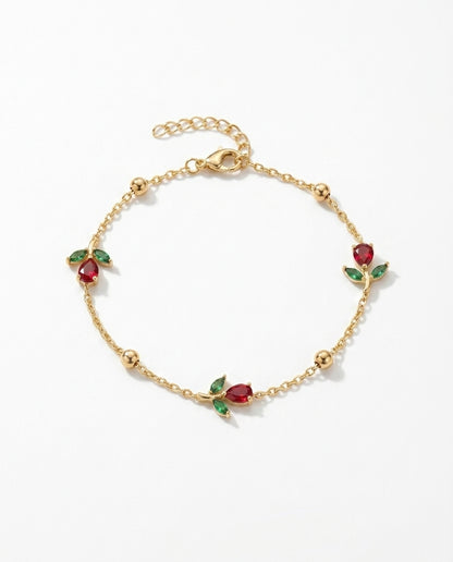 Gold tulip jewellery set styled for everyday wear