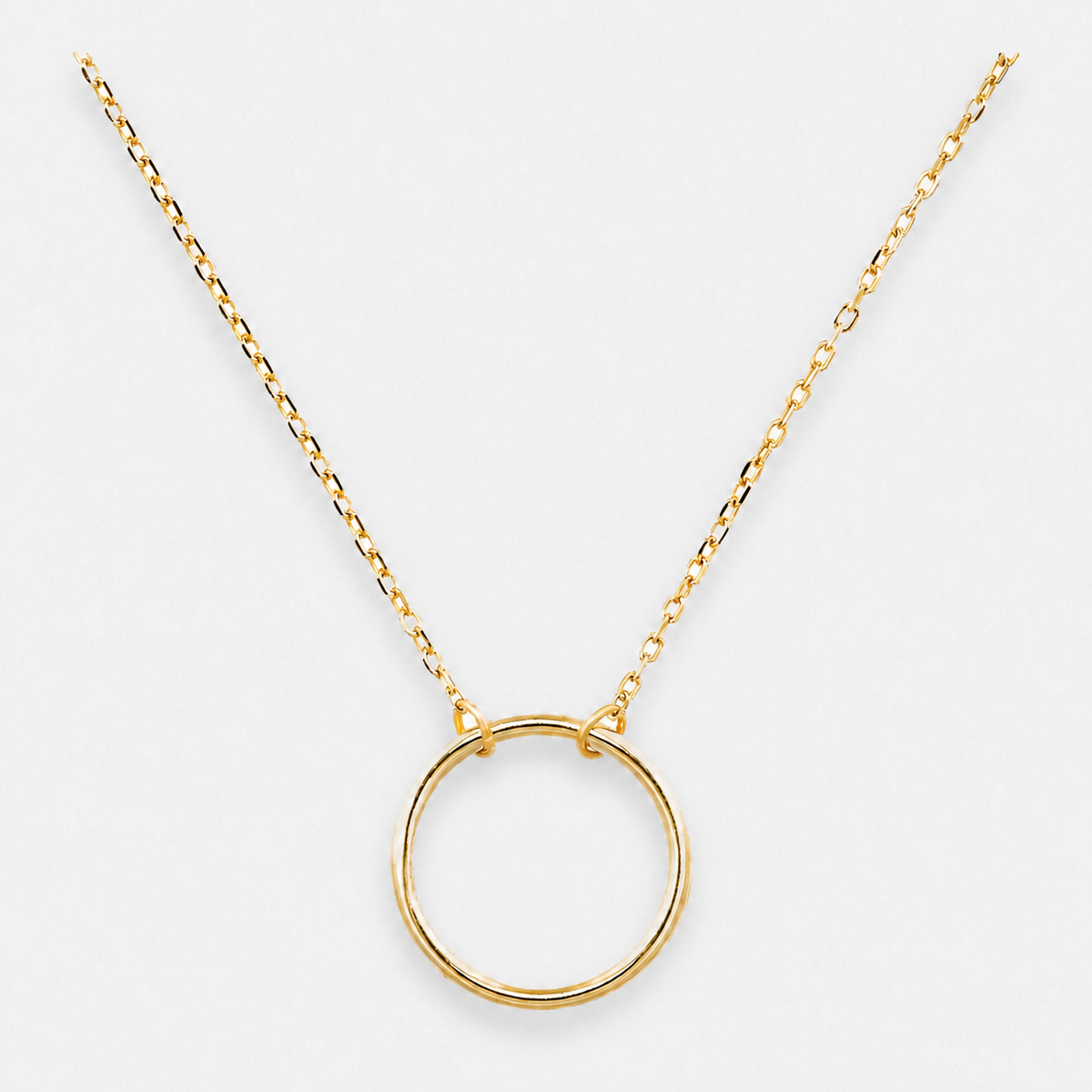 18K Gold-Plated Circle Pendant Necklace — Gold