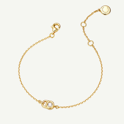 Close-up of polished 925 sterling silver lock pendant bracelet