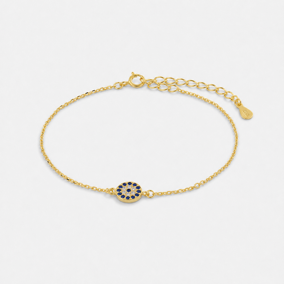 Pavé Evil Eye Bracelet — 18k Gold Vermeil