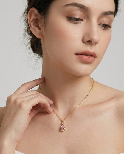 Pink Heart Necklace – 925 Sterling Silver