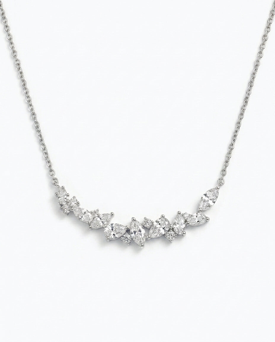 Wisteria Flower Y Necklace — 925 Sterling Silver