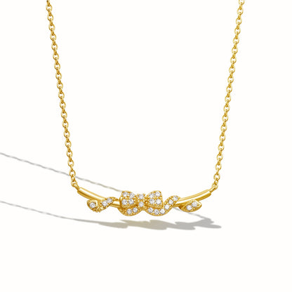Aurora bow necklace in polished gold finish