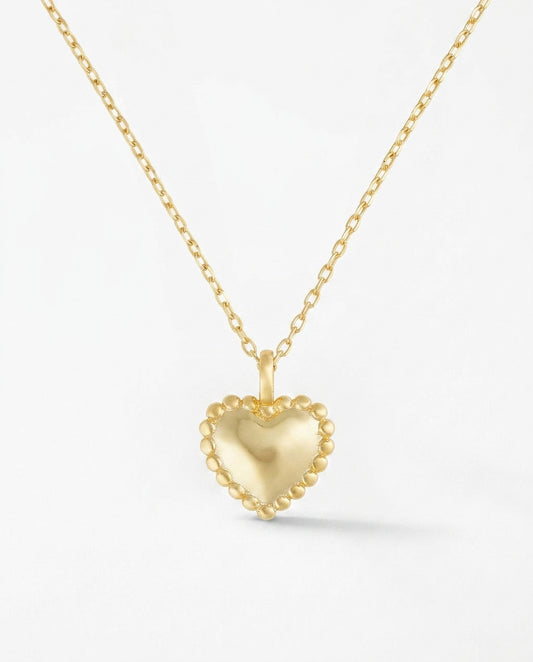 Dainty Heart Necklace — 18K Gold-Plated Sterling Silver