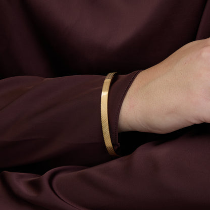 Palestine Keffiyeh Cuff Bracelet — Gold Heritage Statement