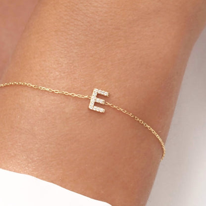 Sapphire initial bracelet variation A