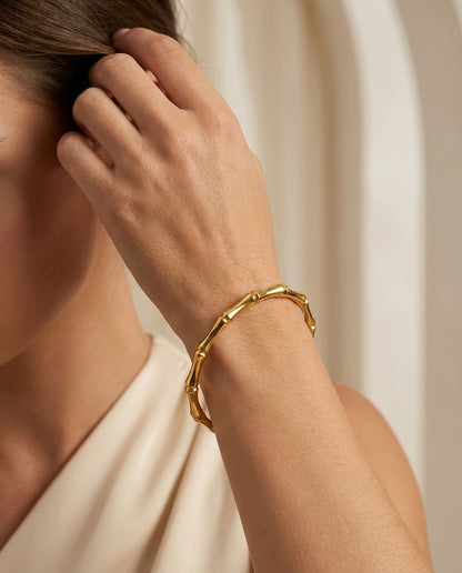 elegant stainless steel bangle bracelet