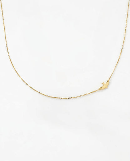 Gold Bird Pendant Choker — 18K Plated Sterling Silver