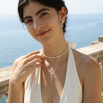 romantic wisteria y necklace for women