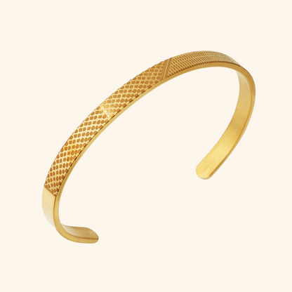 Palestine Keffiyeh Cuff Bracelet — Gold Heritage Statement