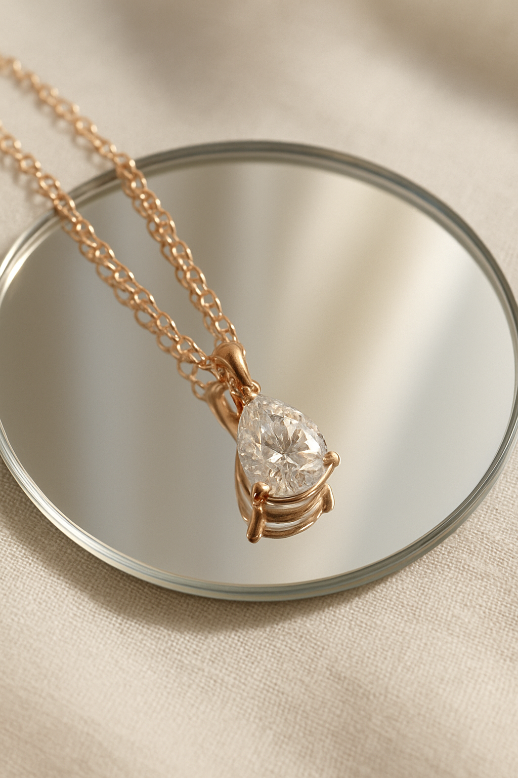 Celeste Pear-Cut Moissanite Necklace in 925 Sterling Silver