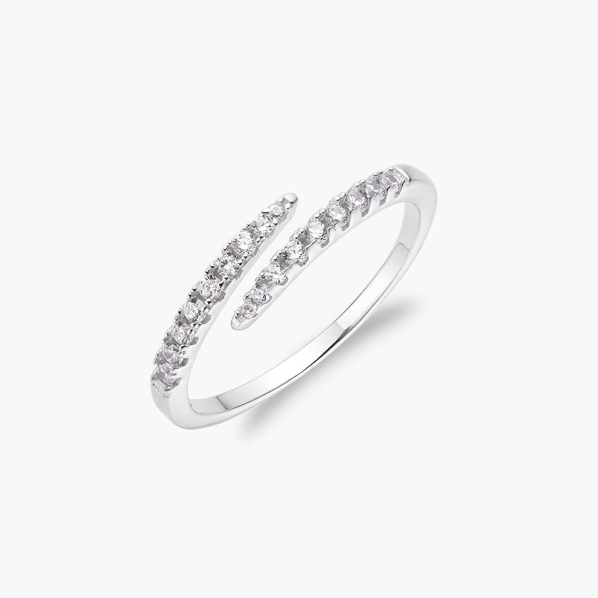 Ravyena 18K Gold-Plated Pave Crystal Layer Ring — cubic zirconia eternity stacking ring