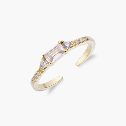 Ravyena Air Ring studio shot — tarnish-free 18K plated stacking ring