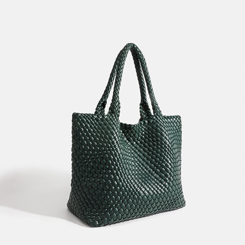 Ultra Soft Large Woven Shopper Tote Bag
