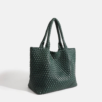 Ultra Soft Large Woven Shopper Tote Bag