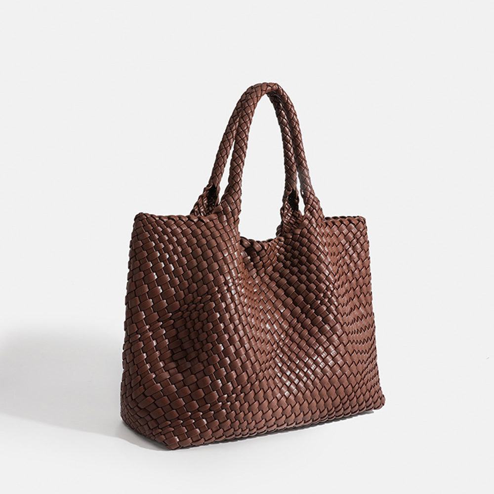 Ultra Soft Large Woven Shopper Tote Bag