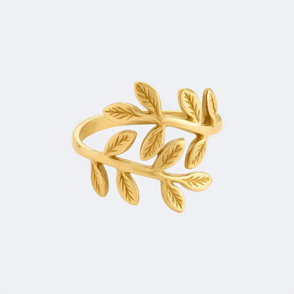 Palestine Olive Leaf Ring — 18K Gold-Plated, Symbol of Heritage