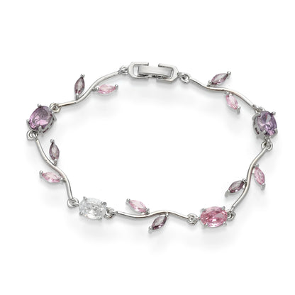Floral vine bracelet with multi-colour enamel detail