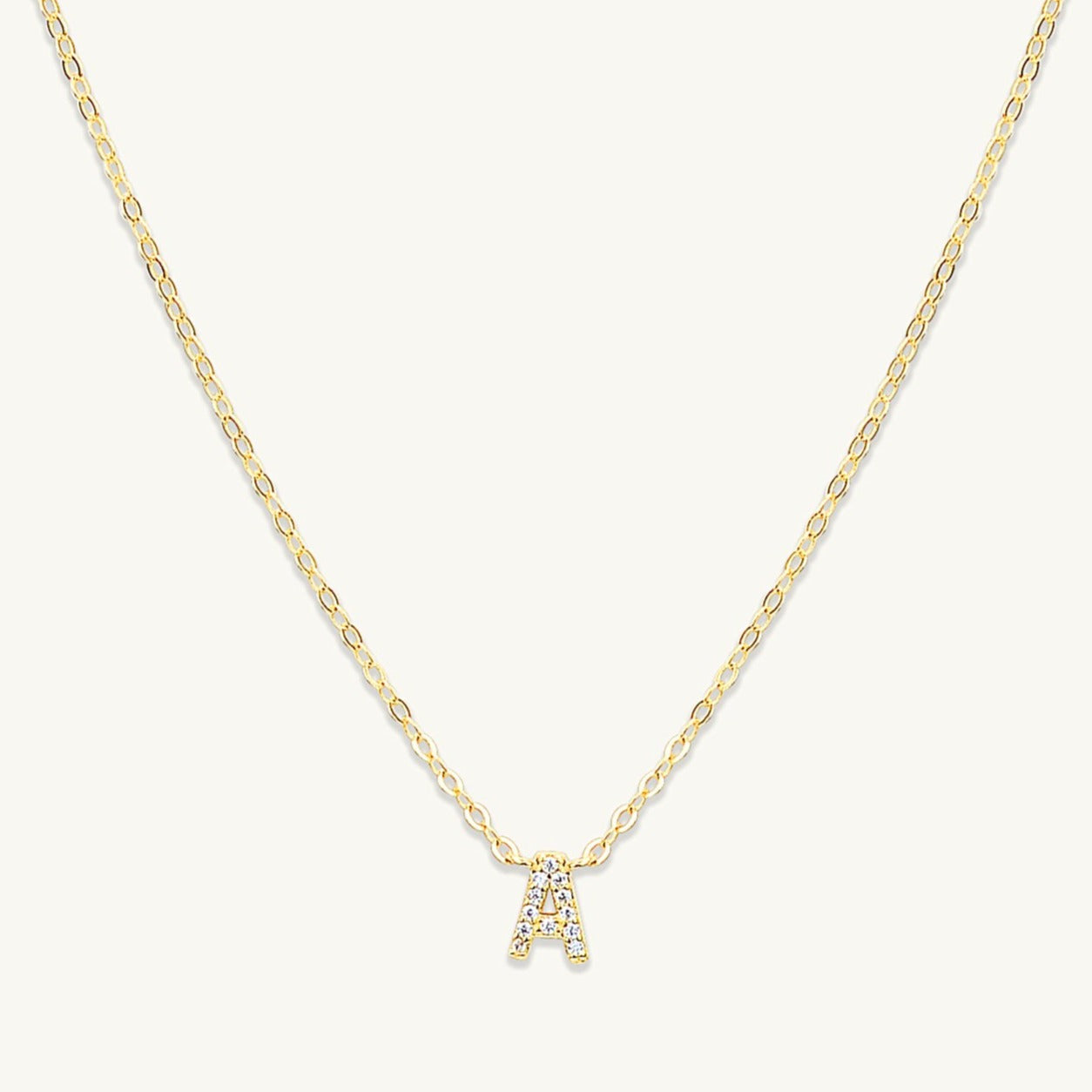 Initial Sapphire Letter Necklace personalised 18K gold vermeil sapphire stone – Ravyena