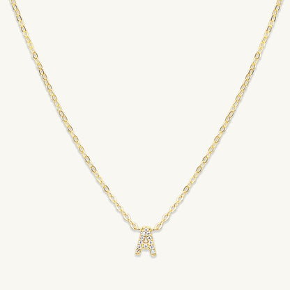 Initial Sapphire Letter Necklace personalised 18K gold vermeil sapphire stone – Ravyena