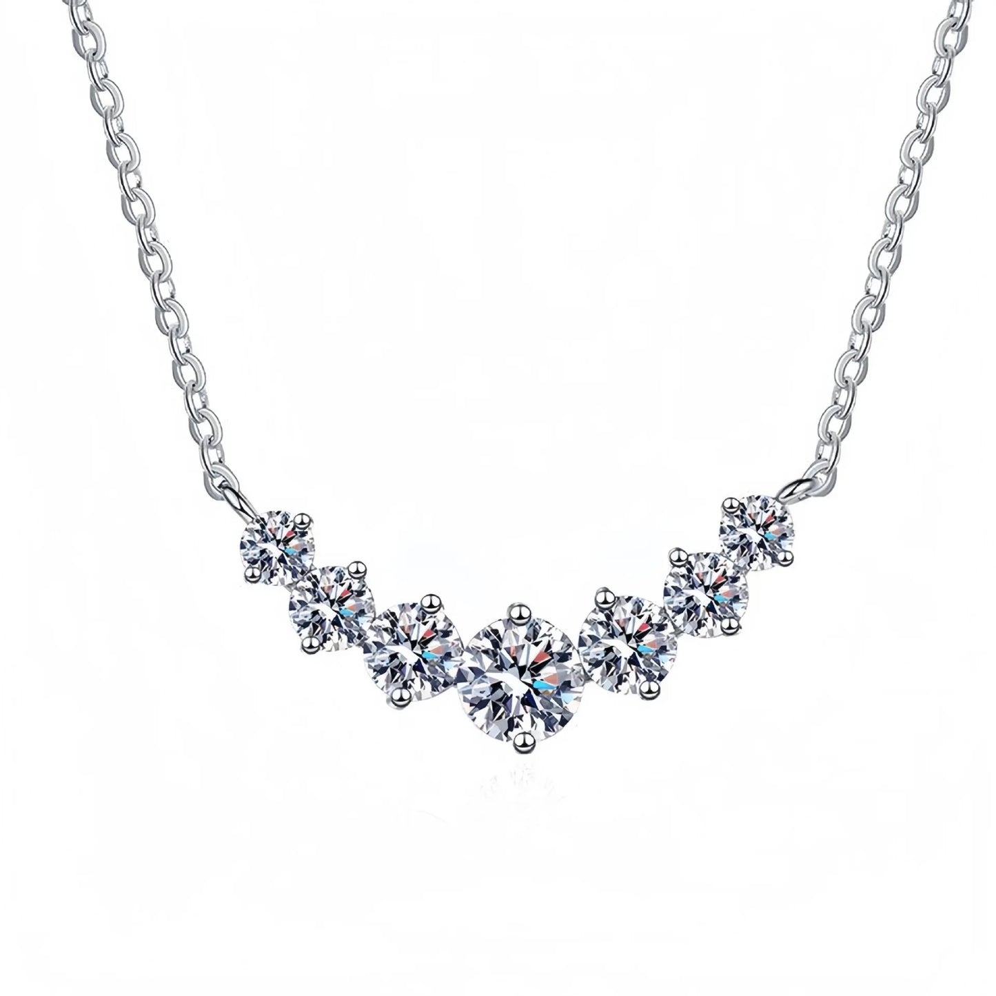 5A Zircon Pendant Necklace — 925 Sterling Silver for Women