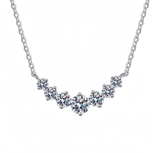 5A Zirkon-Anhänger-Halskette — 925er Sterlingsilber für Damen