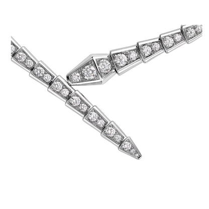 Stefanie snake necklace shown in alternative angle