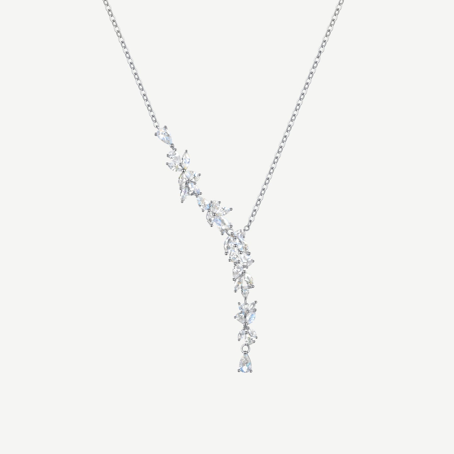 Halskette Wisteria-Blüten mit Anhänger aus 925er Sterlingsilber