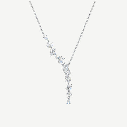 Halskette Wisteria-Blüten mit Anhänger aus 925er Sterlingsilber
