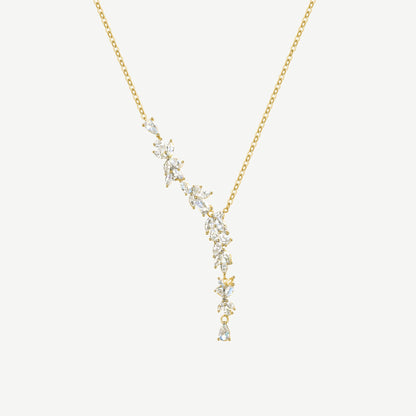 Halskette Wisteria-Blüten mit Anhänger aus 925er Sterlingsilber
