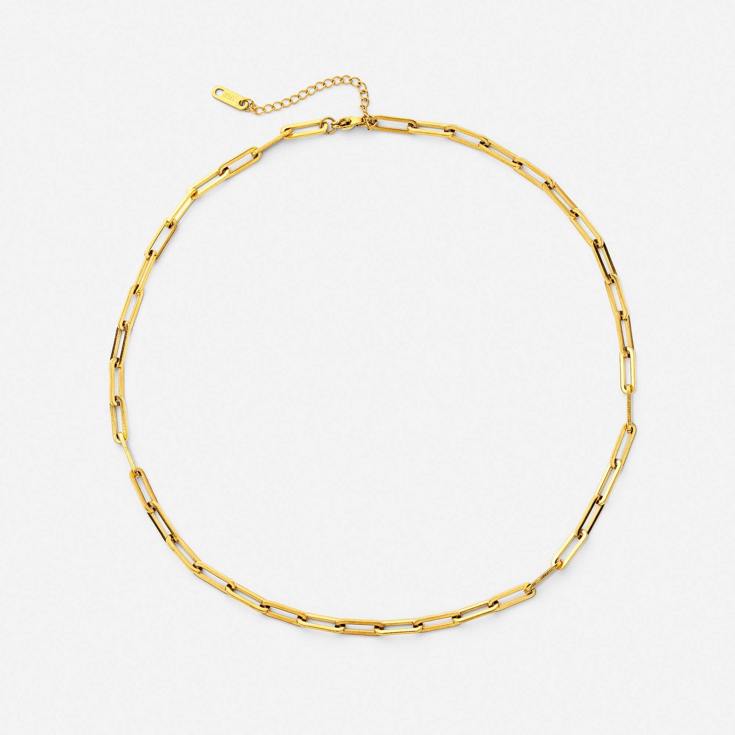 Link necklace in polished gold finish