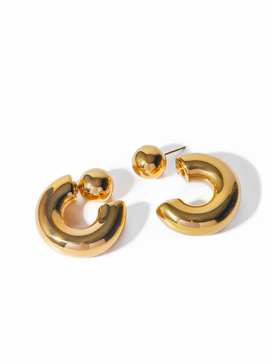 Chunky C-Shaped Earrings